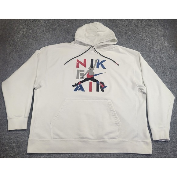 Air Jordan Other - Nike Air Jordan Legacy AJ4 IV 4 What The Retro Hoodie White Cement Blue Size 3XL